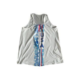 LUCKY IN LOVE X Bethanie Mattek Sands Court Worn Olympic Tank Top Size Small